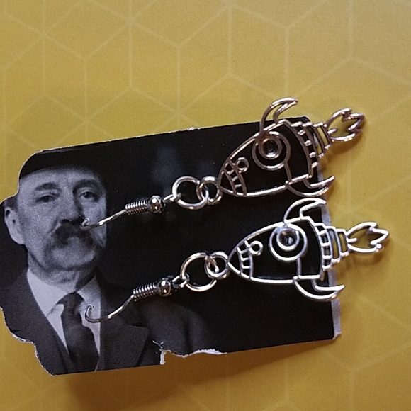 Handmade Jewelry - Rocketship earrings  jo3